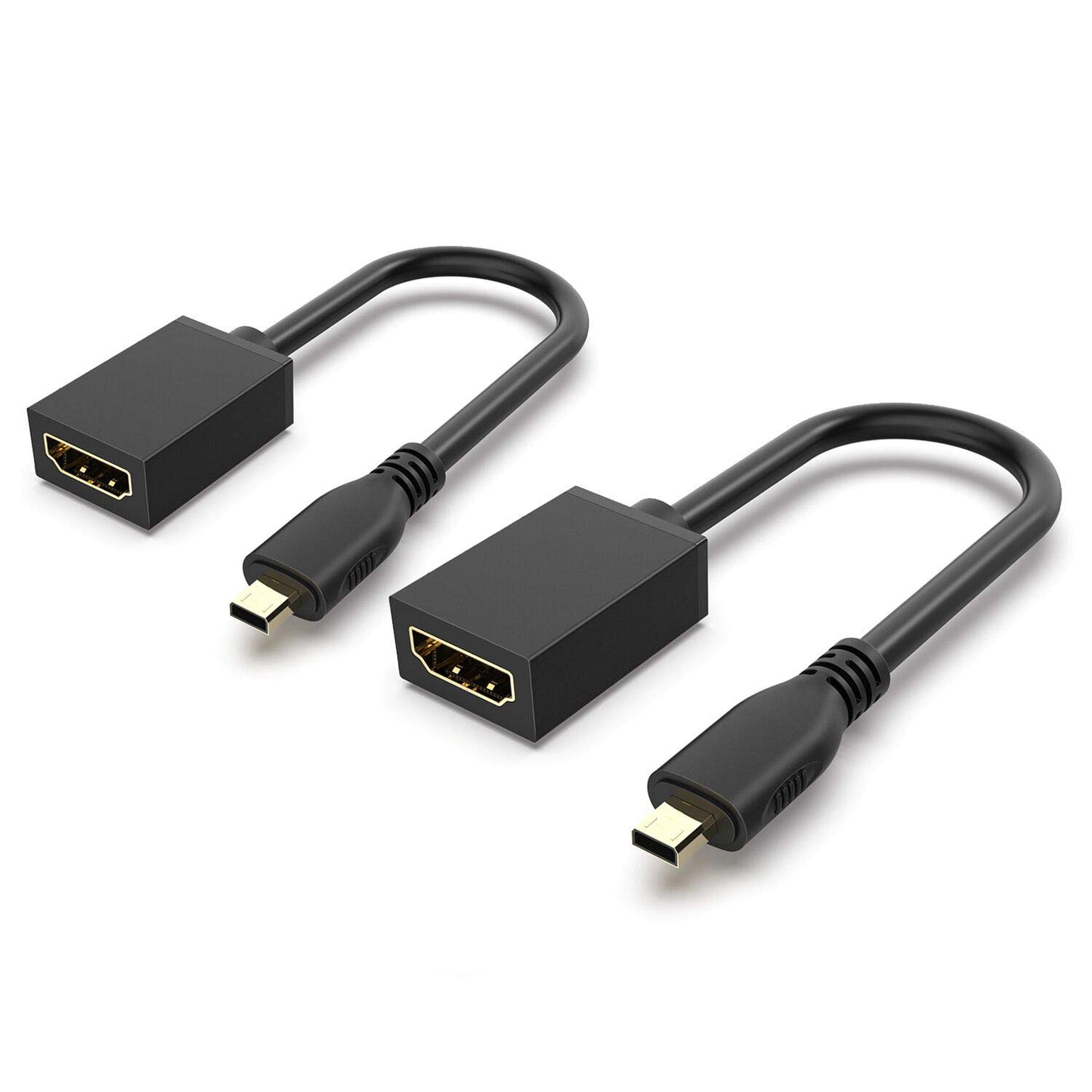 GANA Micro HDMI to HDMI Adapter Cable, Micro HDMI to HDMI Cable (Male to Female) for Gopro Hero and Other Action Camera/Cam with 4K/3D Supported