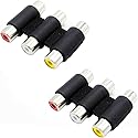 ZXUEZHENG 2 Pack RCA Female to Female Coupler,Triple Coupler, Barrel Connectors, Stereo Audio Video Cable Adapter Coupler Panel Mount?3 Female