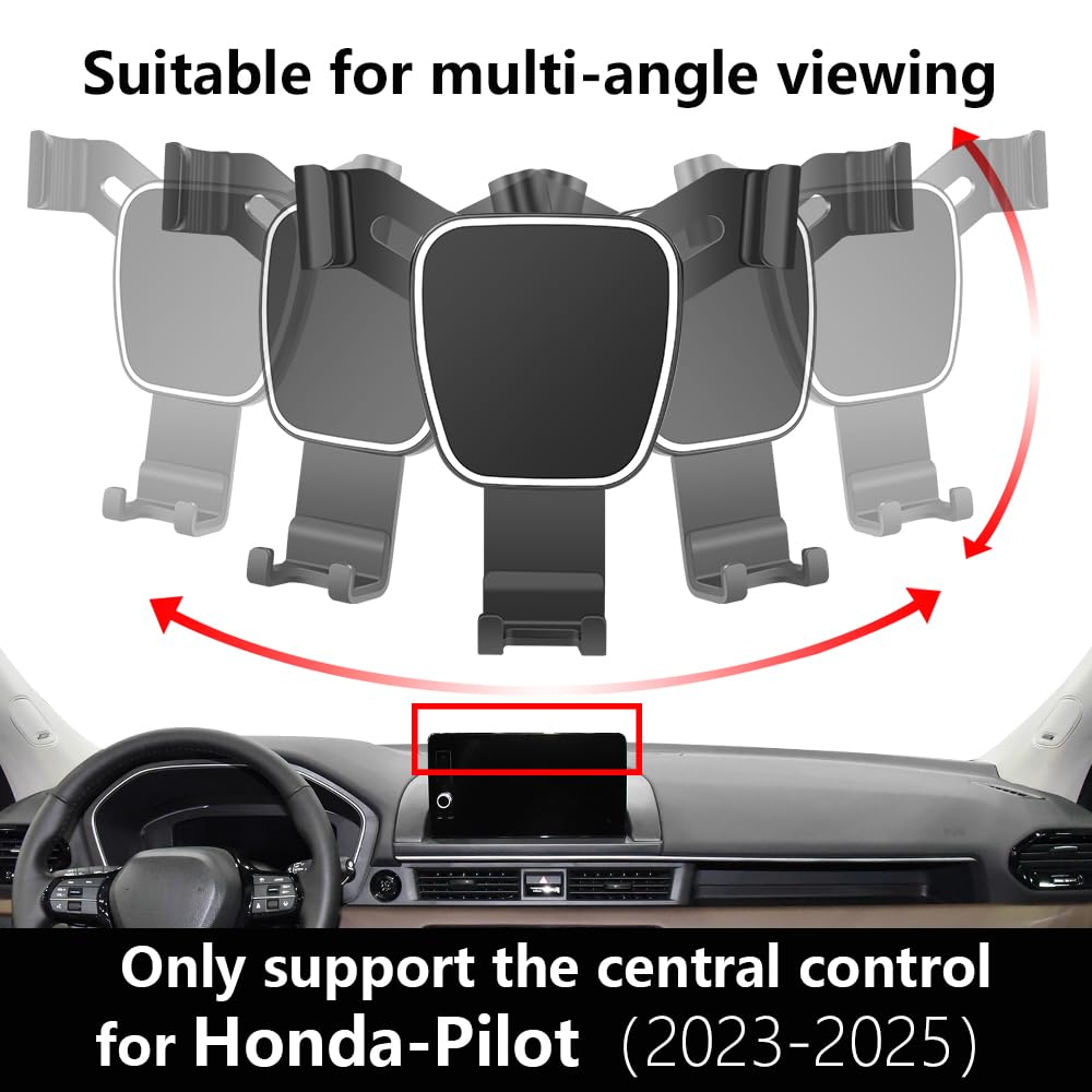 LUNQIN Car Phone Holder for Honda Pilot 2023 2024 2025 2026?HR-V 2023-2026?CR-V 2023-2026 Auto Accessories Navigation Bracket Interior Decoration
