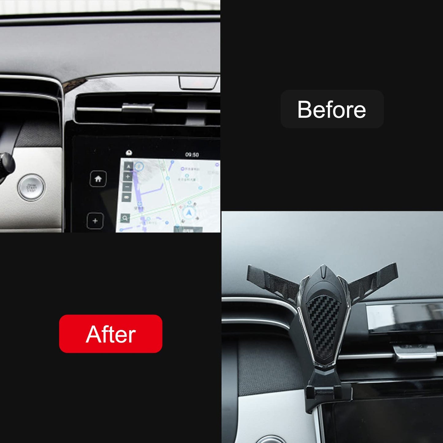 CTH for Hyundai Tucson 2022 2023 2024 Dashboard Air Vent Outlet Mount Cell Phone Holder Stand Phone Cradles Compatible with Most Smartphones