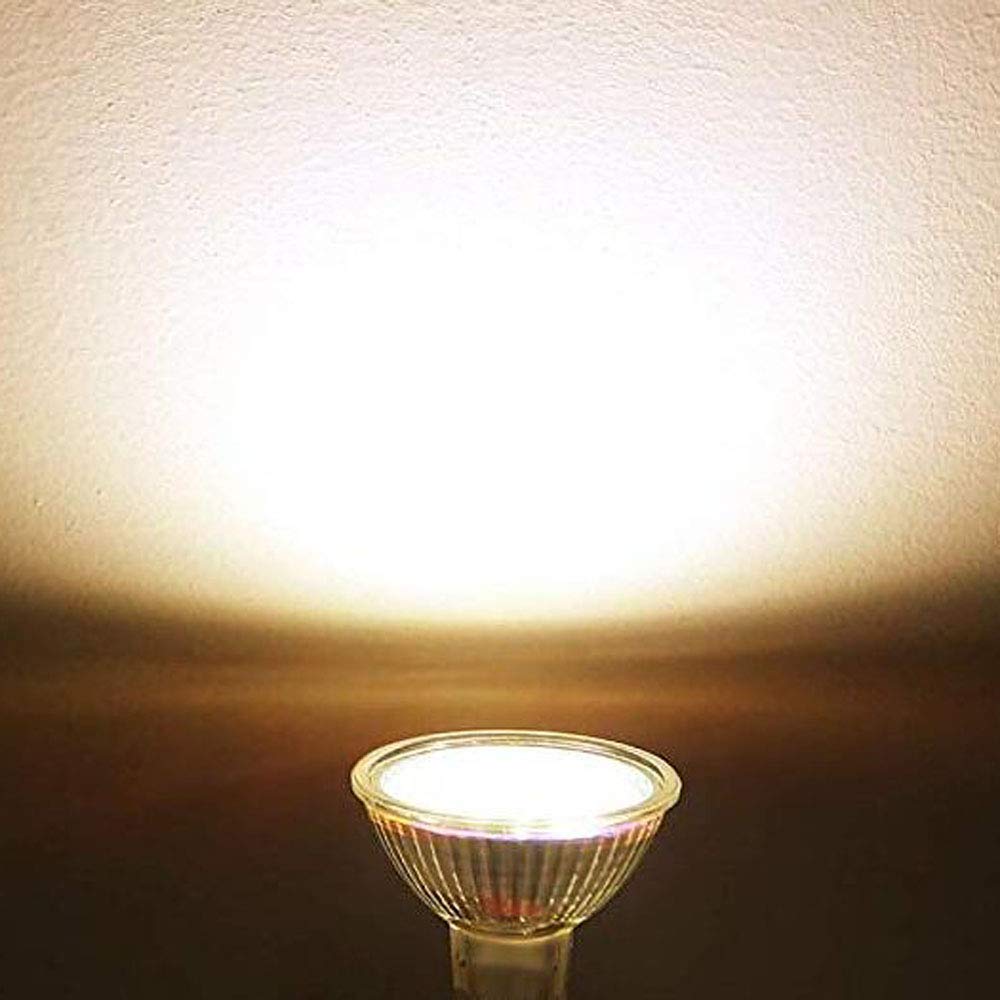 MR16 35W GU5.3 Halogen Light Bulbs 480 Lumens 12 Volt Warm White 2700K, Dimmable with Clear Glass Cover, Perfect for Landscape and Track Lighting 8