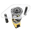 Clear Acrylic Router Base Plate with Dual Handles - Fits DeWalt DWP611 & DCW600B Compact Routers, Works with Standard Guide Bushings, 6" x 10", 3/8"