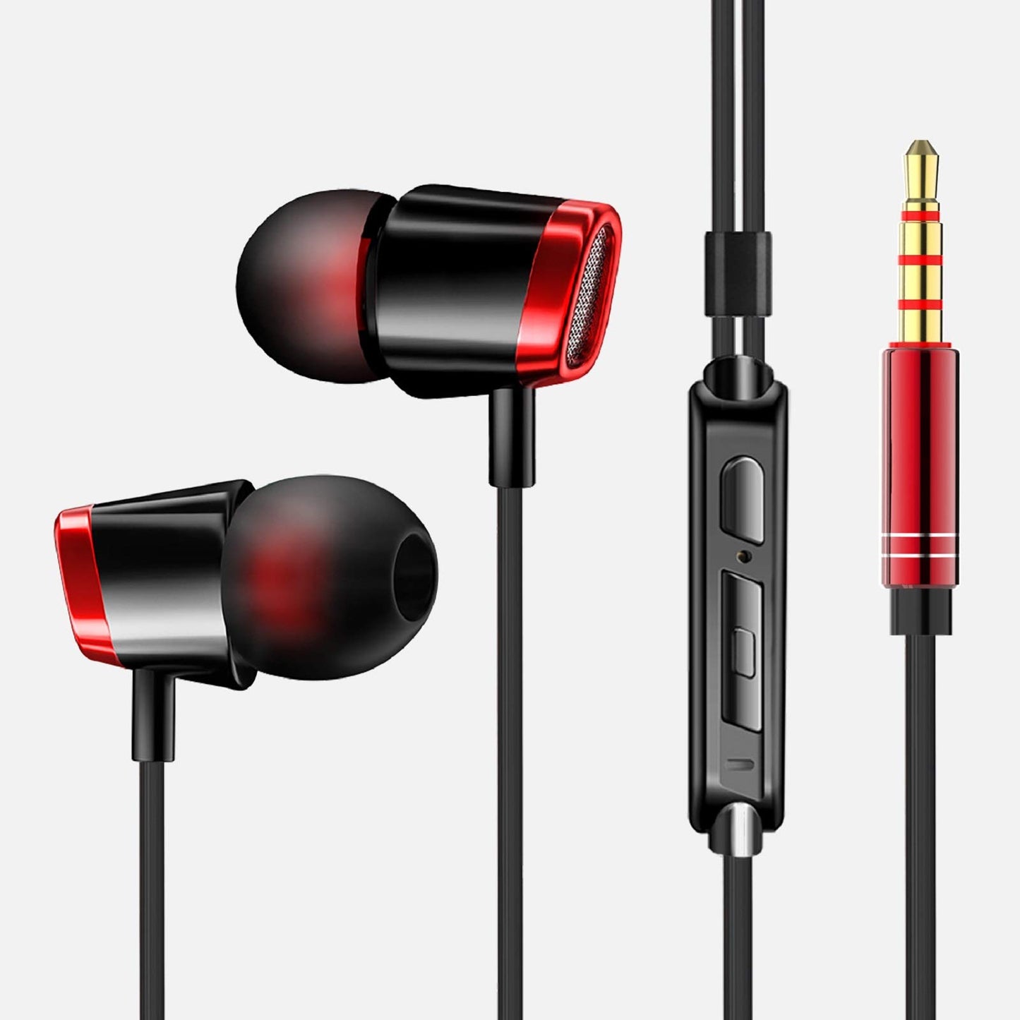 YNR 3 Pairs Wired Earbuds with Microphone & Volume Control, in Ear Earphones for School, Noise Islating, for 3.5mm Jack iPhone iPad iPod Samsung…
