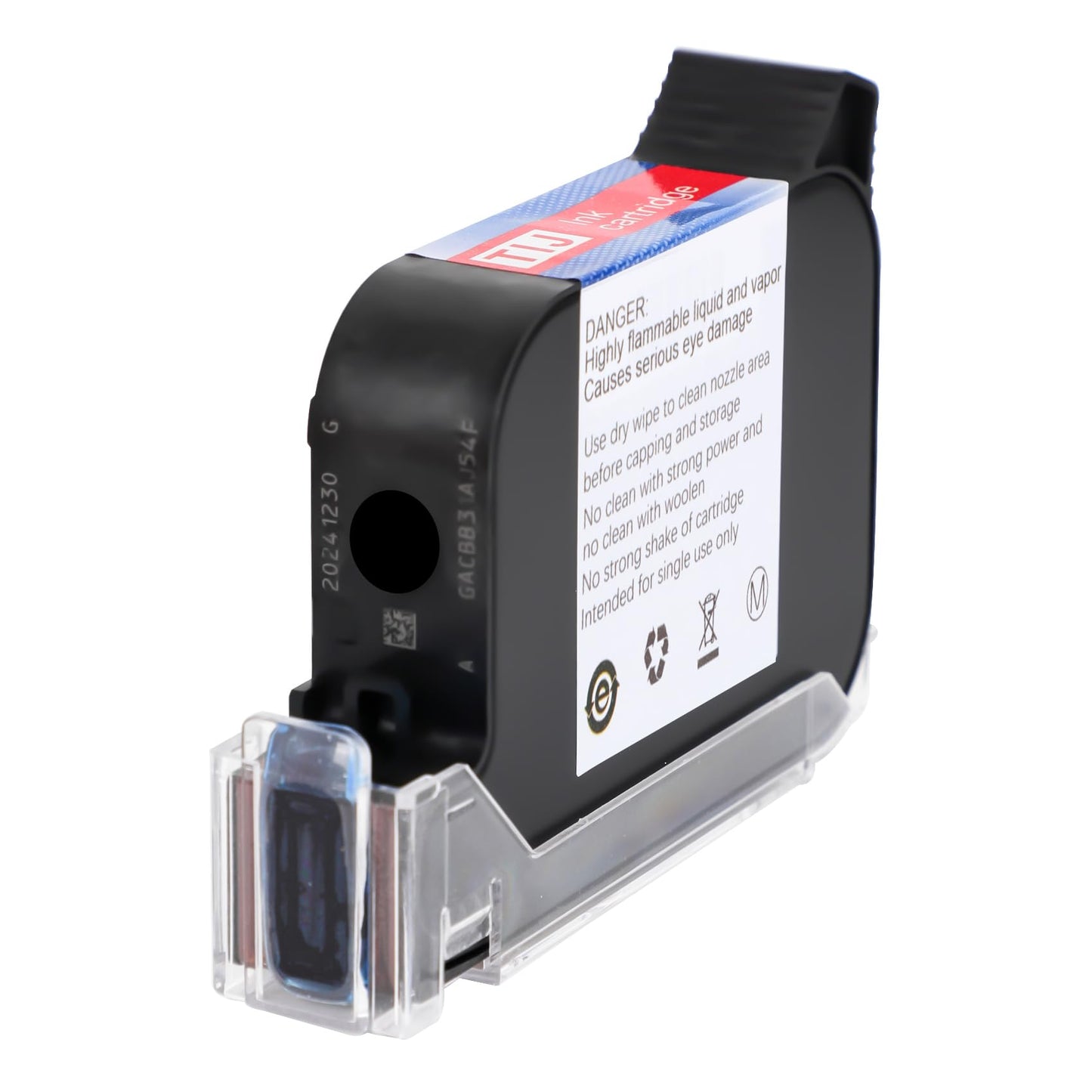 NUOKER TlJ-T1 Ink cartridges for Handheld Inkjet Printer?Ink Black lmported Original Solvent Quick Drying Ink Cartridge?Unlimited Model unencrypted
