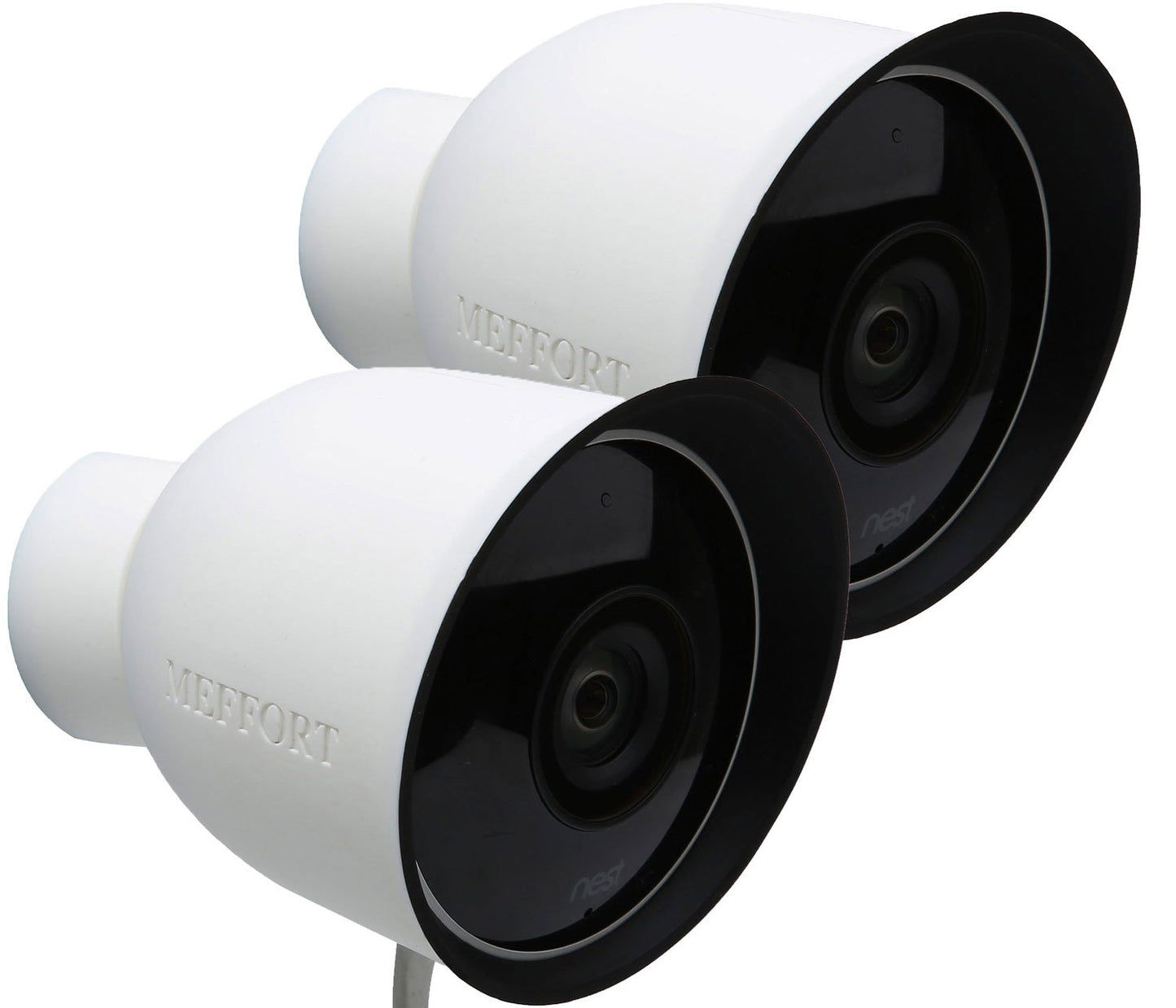 Silicone Skin Case Cover with Dual Layer Sunshade Design (Clear Night Vision) for Nest Cam Outdoor Wired (1st Generation), Offer Sun Glare UV Weather