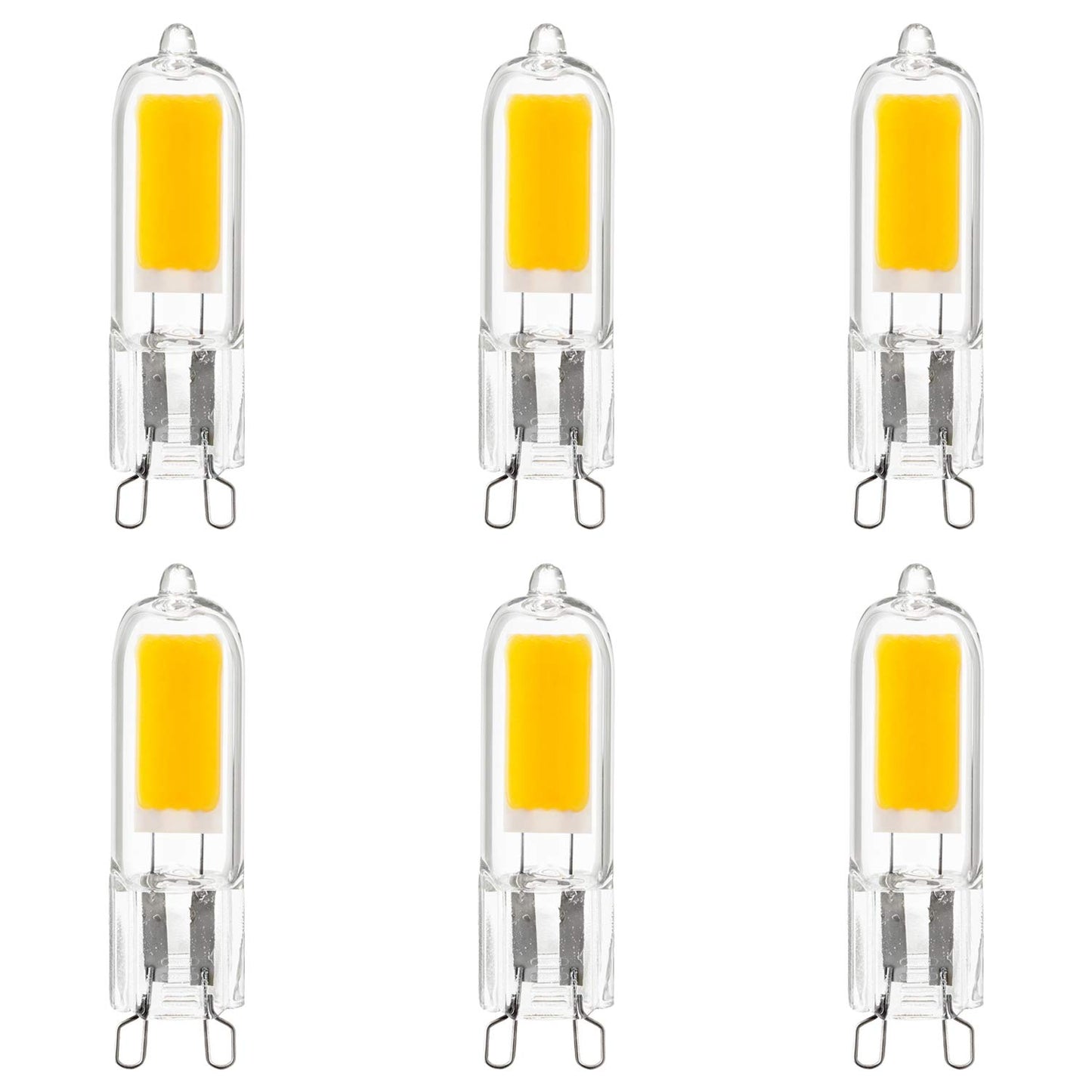 6-Pack Sunlite LED G9 Base Bulbs, 2W (25W Equal), 200 Lumen, 3000K Warm White