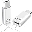 TiMOVO USB C to Lightning Microphone Adapter, 2 Pack Lightning Female to USB-C Male for Lavalier Mic Receiver, Sound Card and OTG Fit for iPhone…