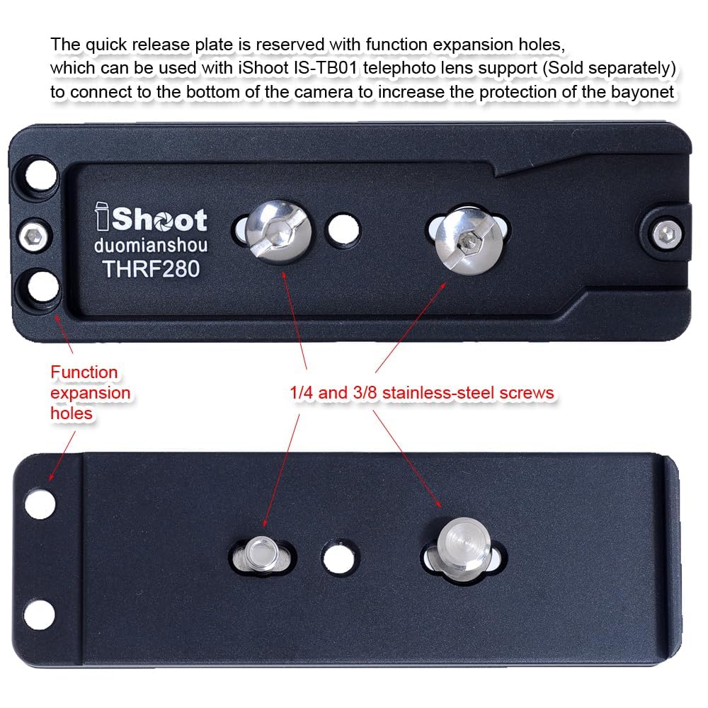 Metal Arca Fit Camera Quick Release Plate Compatible with Canon RF 200-800mm F6.3-9 is USM Tripod Mount Ring Lens Collar Support Bracket, Used