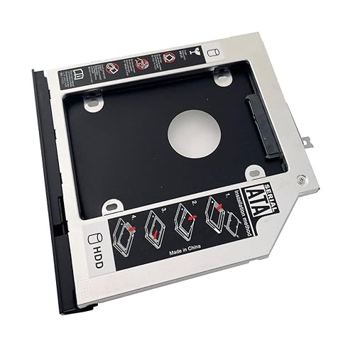 2nd HDD SSD Hard Drive Optical Bay Frame Caddy Tray for Dell Latitude E5540 with Bezel Front Cover Mounting Bracket