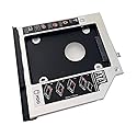 2nd HDD SSD Hard Drive Optical Bay Frame Caddy Tray for Dell Latitude E5540 with Bezel Front Cover Mounting Bracket