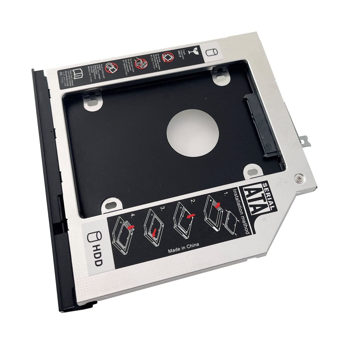 2nd HDD SSD Hard Drive Optical Bay Frame Caddy Tray for Dell Latitude E5540 with Bezel Front Cover Mounting Bracket