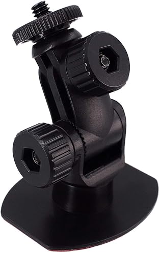 iSaddle CH114 1/4"-20 Thread Car Camera Mount Holder Compatible with 3M Double-Sided Adhesive Base - Universal Car Dash Cam Tripod Permanent