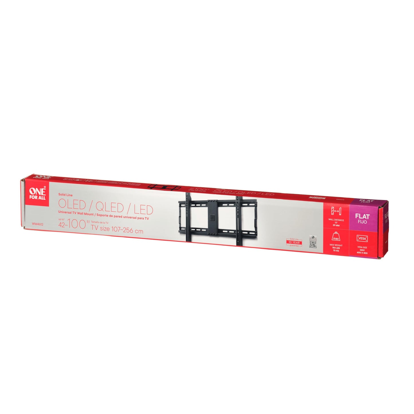 One for All WM4612 Universal TV Wall Mount Solid Flat Vesa 600 x 400