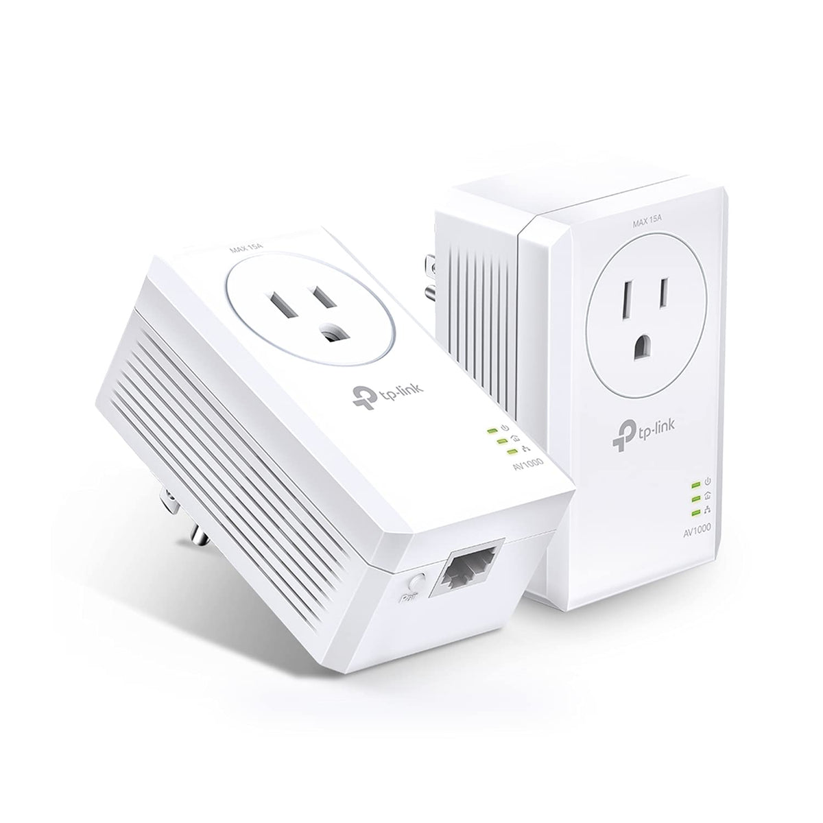 TP-Link AV1000 Powerline Ethernet Adapter Kit (TL-PA7017P KIT) - Passthrough, Noise Filtering, Gigabit Port, Plug Pair & Play, Network Adapter, Free