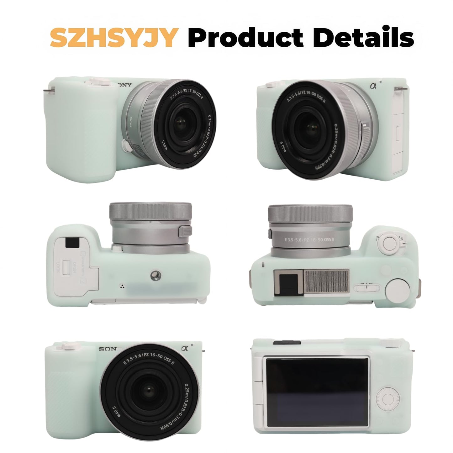 SZHSYJY Camera Case for Sony ZV-E10 II/ZV-E10M2 Digital Camera,ZV-E10 II Soft Silicone Protective Bag,Anti-Scratch Slim Fit Soft Sleeve with ZV-E10 II