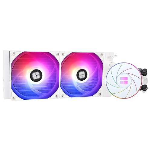 Thermalright Aqua Elite 240 White ARGB Liquid CPU Cooler, 240 Cooling Row Size, Double PWM Fans,1550RPM Speed,for AMD/AM4/AM5,Intel