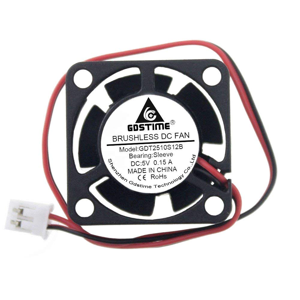 GDSTIME 25mm x 25mm x 10mm 5v Small DC Brushless Cooling Fan