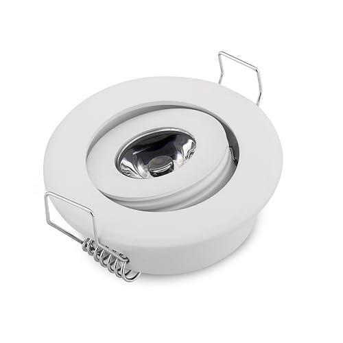 JOYINLED (Pack of 10 3W Mini LED Down Lights Small Recessed Round LED spotlihgts Under Cabinet Lights 3000K