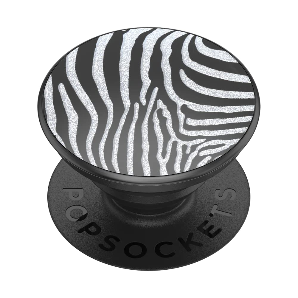 PopSockets Phone Grip with Expanding Kickstand, Enamel Graphic - Zebra