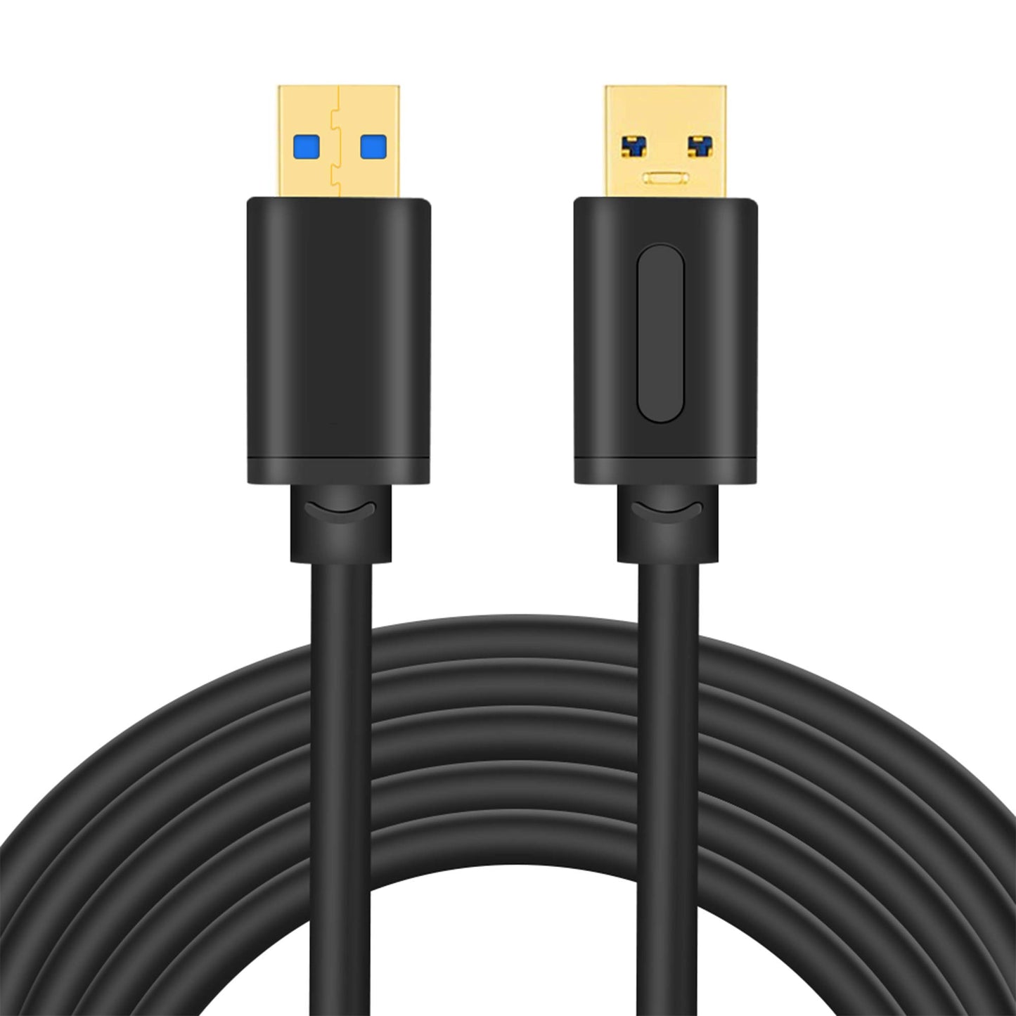USB 3.0 A to A Male Cable 10Ft, USB Male to Male Cable Double End USB Cord Compatible with Hard Drive Enclosures, DVD Player, Laptop (10FT)