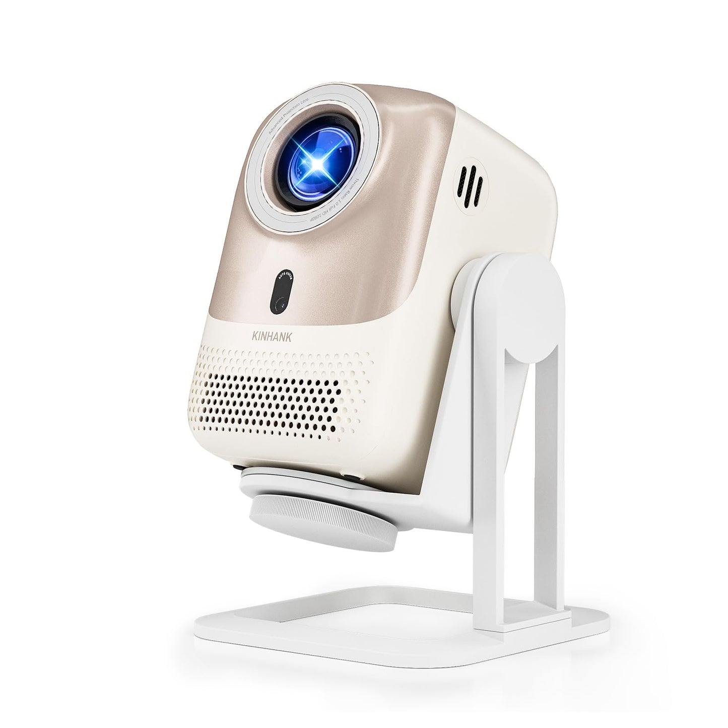Kinhank 2026 Portable Smart Video Projector,450 ANSI Lumens, 4K Native 1080P, Auto Focus & Auto Keystone,WiFi 6,BT5.2, Outdoor Movie Projector