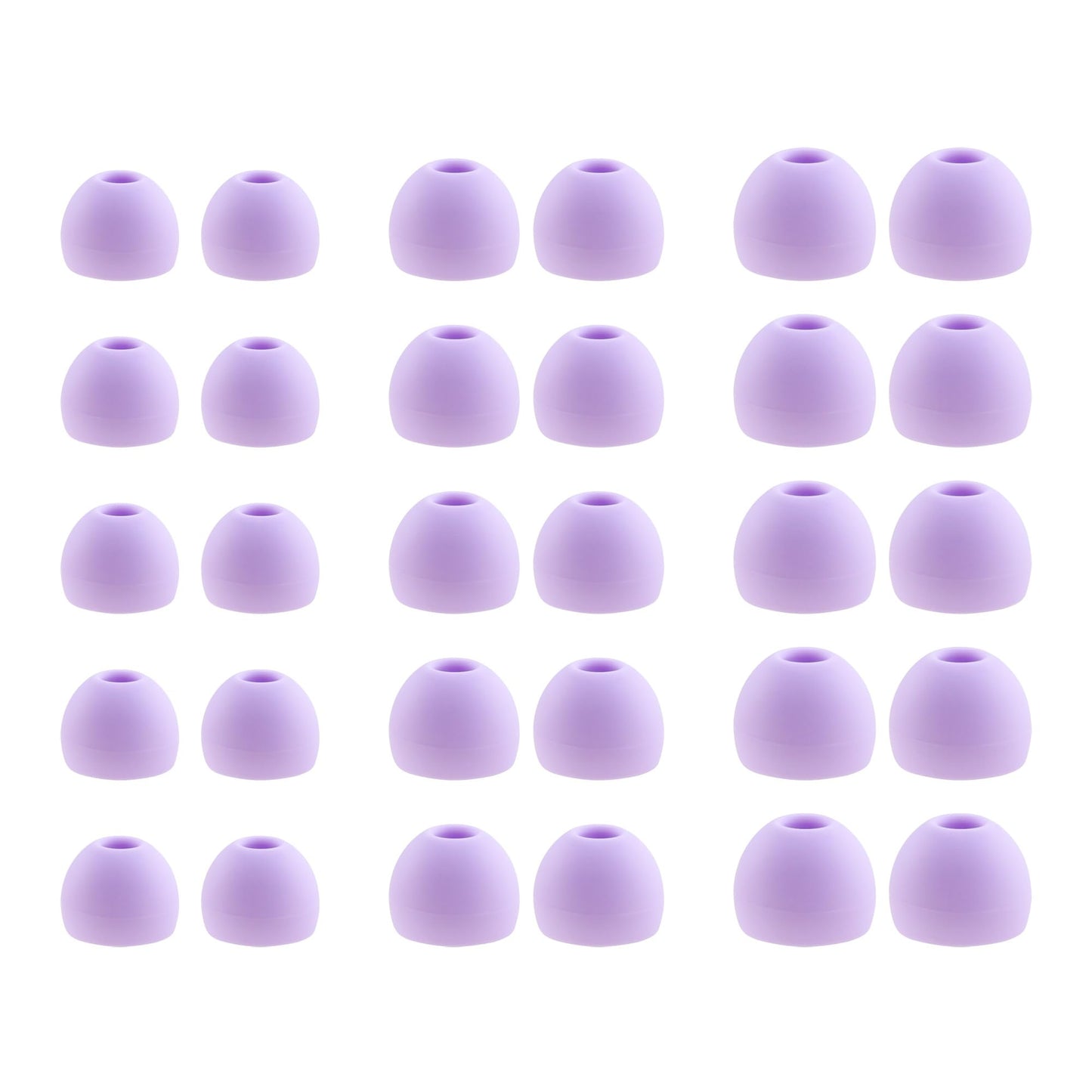 NANLANFAN Replacement Silicone Ear Tips for bmani T16 / occiam T17 / TOZO T6 / TOZO T10 / bmanl T16 / TONEMAC N18 Earbuds, 15 Pairs (S/M/L) (Purple)