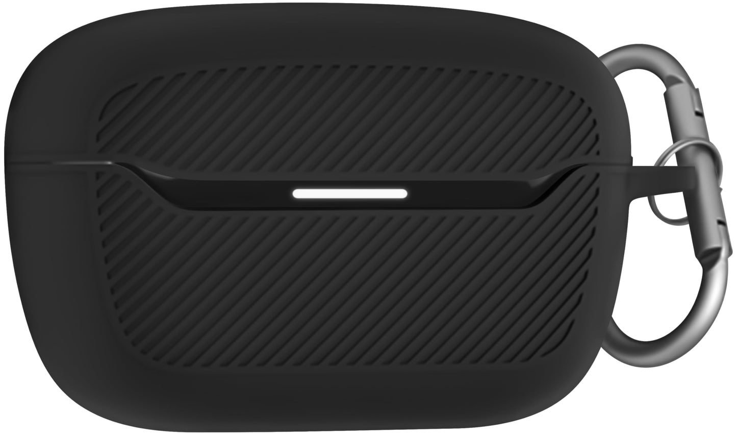 Geiomoo Silicone Cover for JBL Endurance Race 2 Case, Soft Flexible Scratch Resistant Protective Cover with Carabiner (Black)
