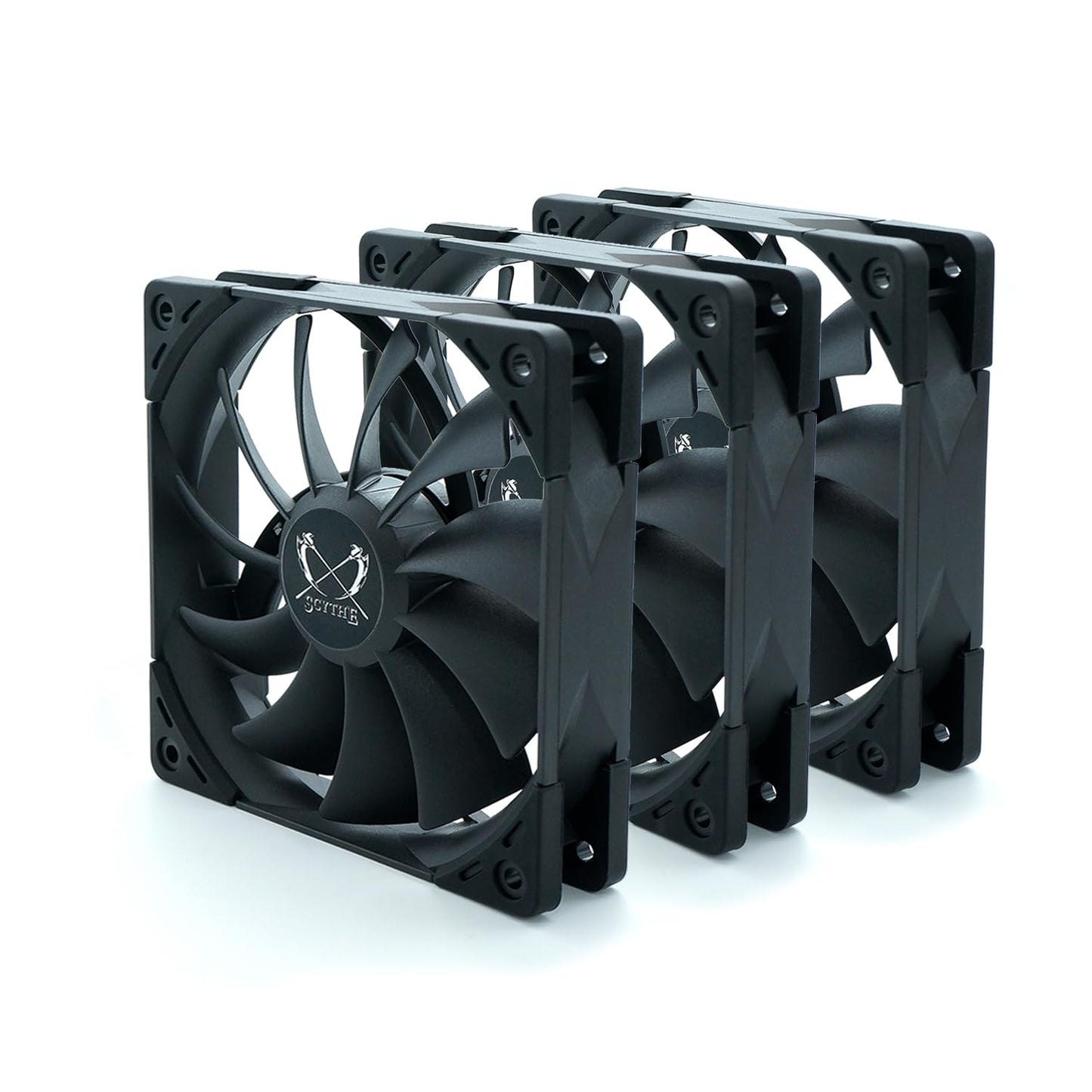 Kaze Flex 120 High Air Flow PC Case Fan, Fluid Dynamic Bearing,120mm x 25mm (3-Pack, PWN 4-pin, 1500RPM)