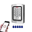 Door Access Control Keypad, Stainless Steel Outdoor IP68 Waterproof, 2000 Users, Wiegand 26-bit Input/Output, Tuya App Remote Control, RFID Card & PIN
