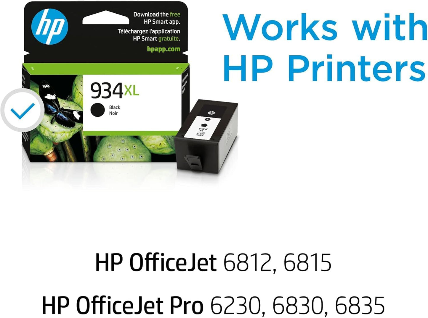 HP 934XL Blk/935 CMY Original Ink Bundle for OfficeJet/Pro 6230/6830