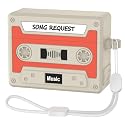 Rertnocnf Designer Retro Case Compatible with AirPods 4 2024, Music Cassette Tape Case Cover with Rope, Portable Soft Silicone Wireless Charging