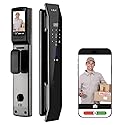 Smart Door Lock with 3D Face Recognition & Camera, Video Doorbell with Intercom, Fingerprint Keyless Entry, Password, IC Card, Key, Alexa Compatible