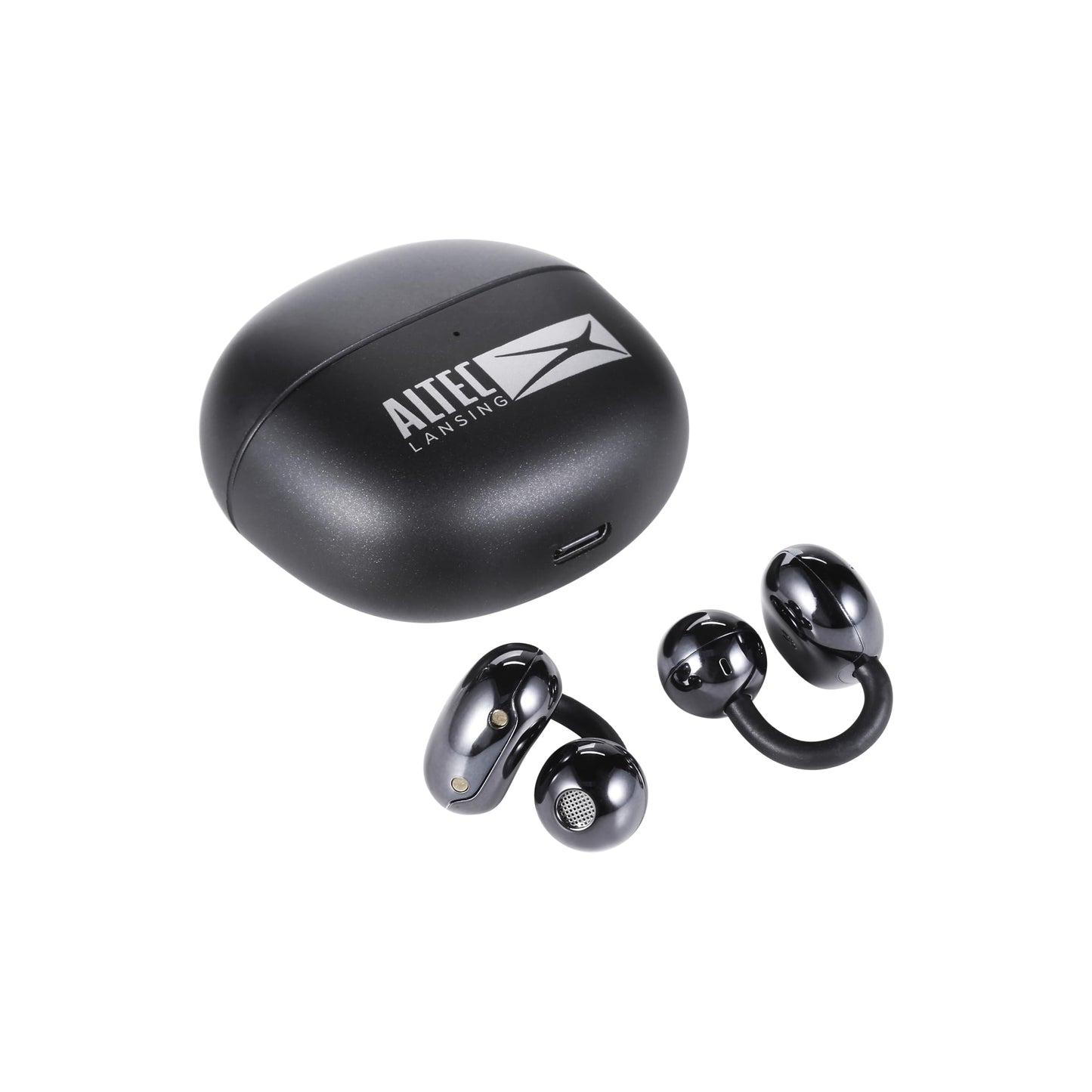 Altec Lansing Clip 2.0 Open Wearable Wireless Bluetooth Earbuds with Charging Case, 6-Hour Battery, Auto Pairing, Sport Earbuds with 24-Hour Playtime