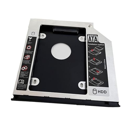 DY-tech 2nd HDD SSD Hard Drive Enclosure Caddy for HP EliteBook 2530p 2540p with Faceplate Bezel and Mounting Bracket