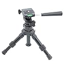 PhotoTrust Portable Tabletop Mini Folding Tripod with Level | Solid Aluminum, Light & Compact Compatible with Canon Nikon Sony Samsung Virtually Any