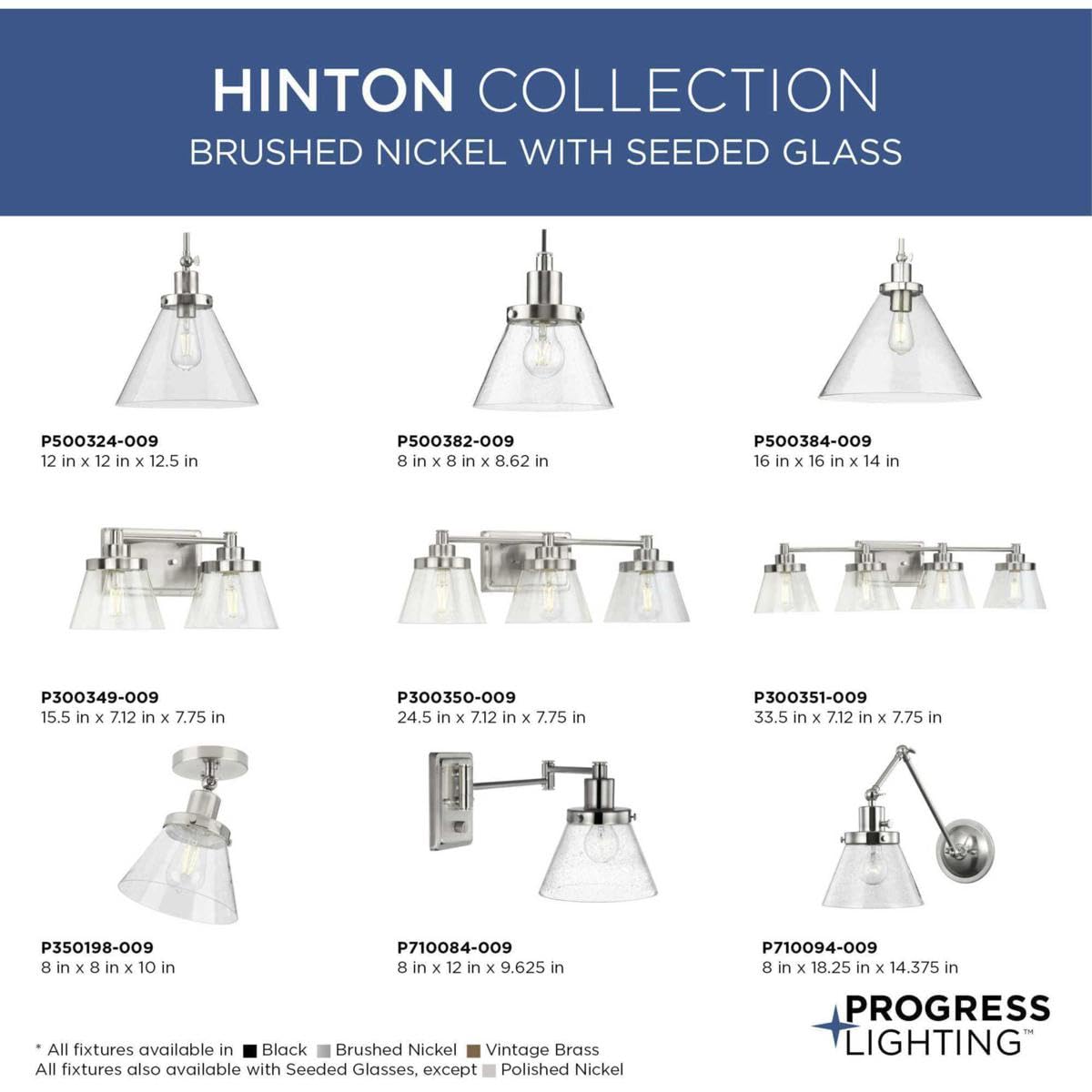Progress Lighting Hinton Collection Brushed Nickel Swing Arm Wall Light