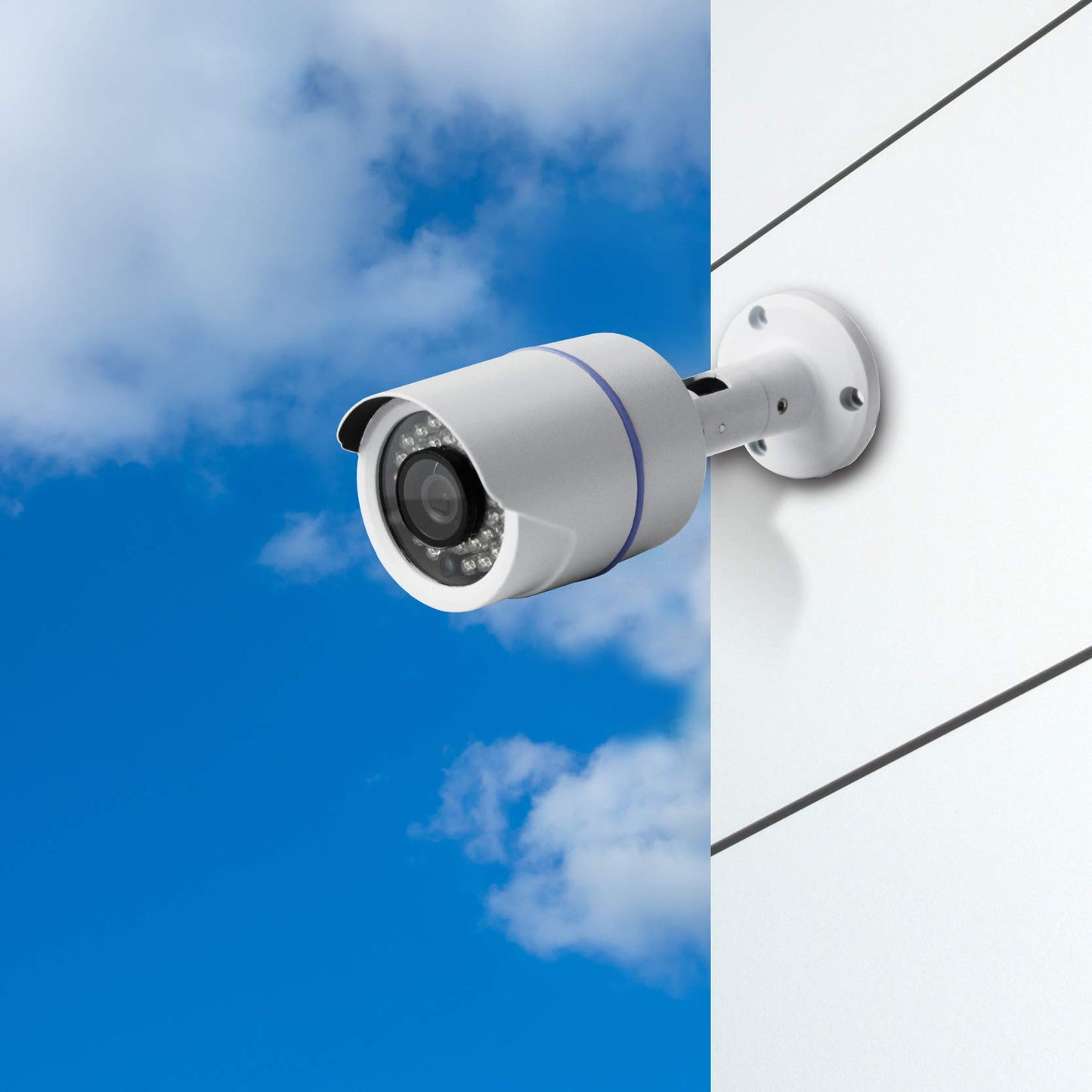 Night Watch Security 1 Pack Analog HD 1080p Wired Bullet Camera (White, Camera Only, Compatible with Night Owl DVRs)