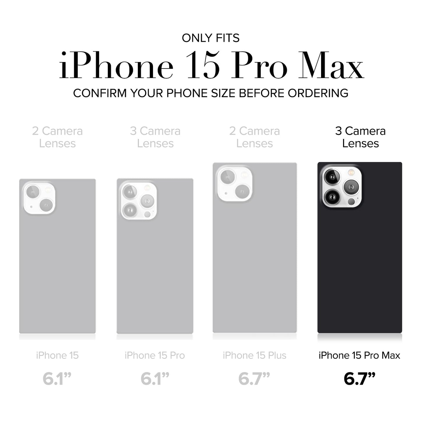 Flaunt Official Square iPhone 15 Pro Max Case - Geo White Mother of Pearl