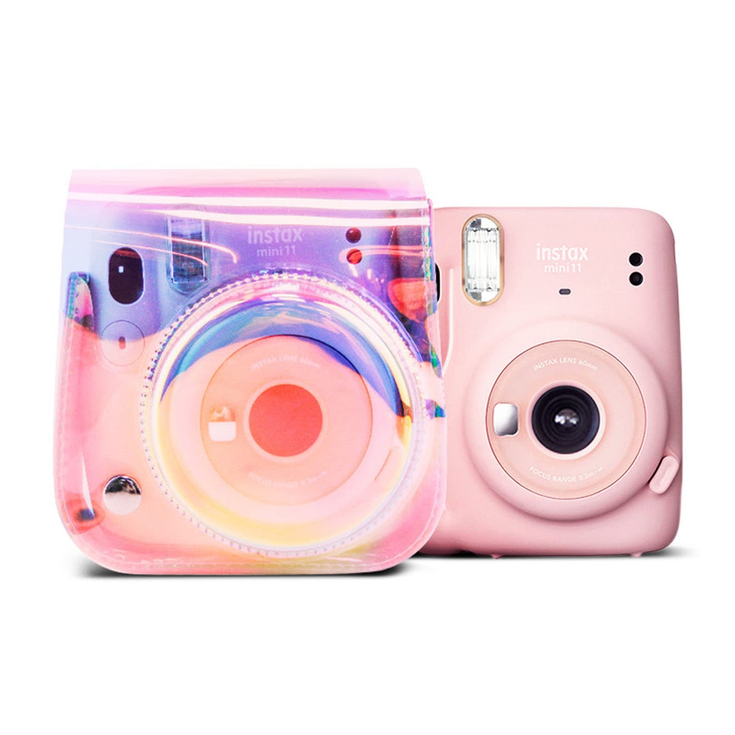 Yitengteng Illusion-colour Camera Case for Fujifilm Instax Mini 11/9/8 Camera,Adjustable PVC Camera Protective Cover Sling Shell Bag with Shoulder