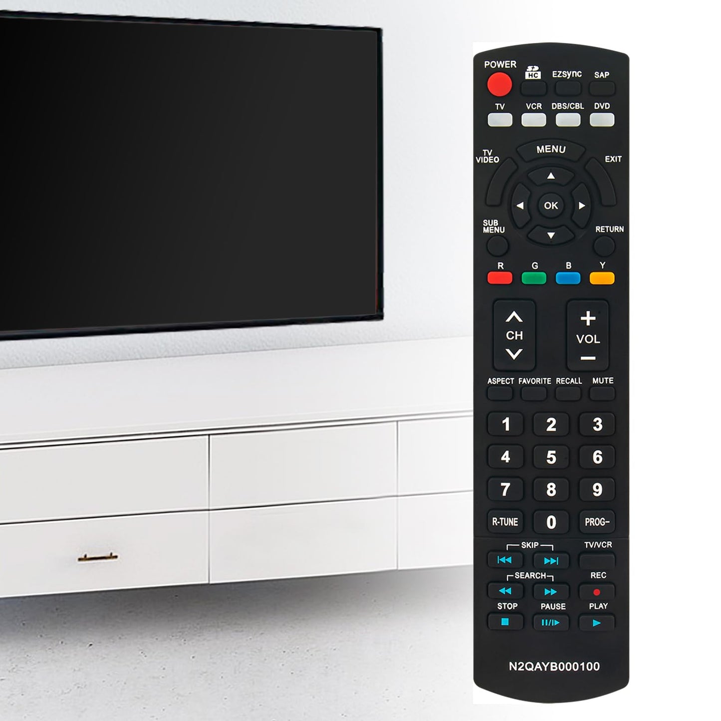 Replacement Remote Control fit for PANASONIC Plasma LCD TV TH-50PZ700U TH-50PZ77U TH-50PE8U TH-50PX80U TH-50PX80UA TH-50PZ80U TH-50PZ80UA TH-58PZ700U