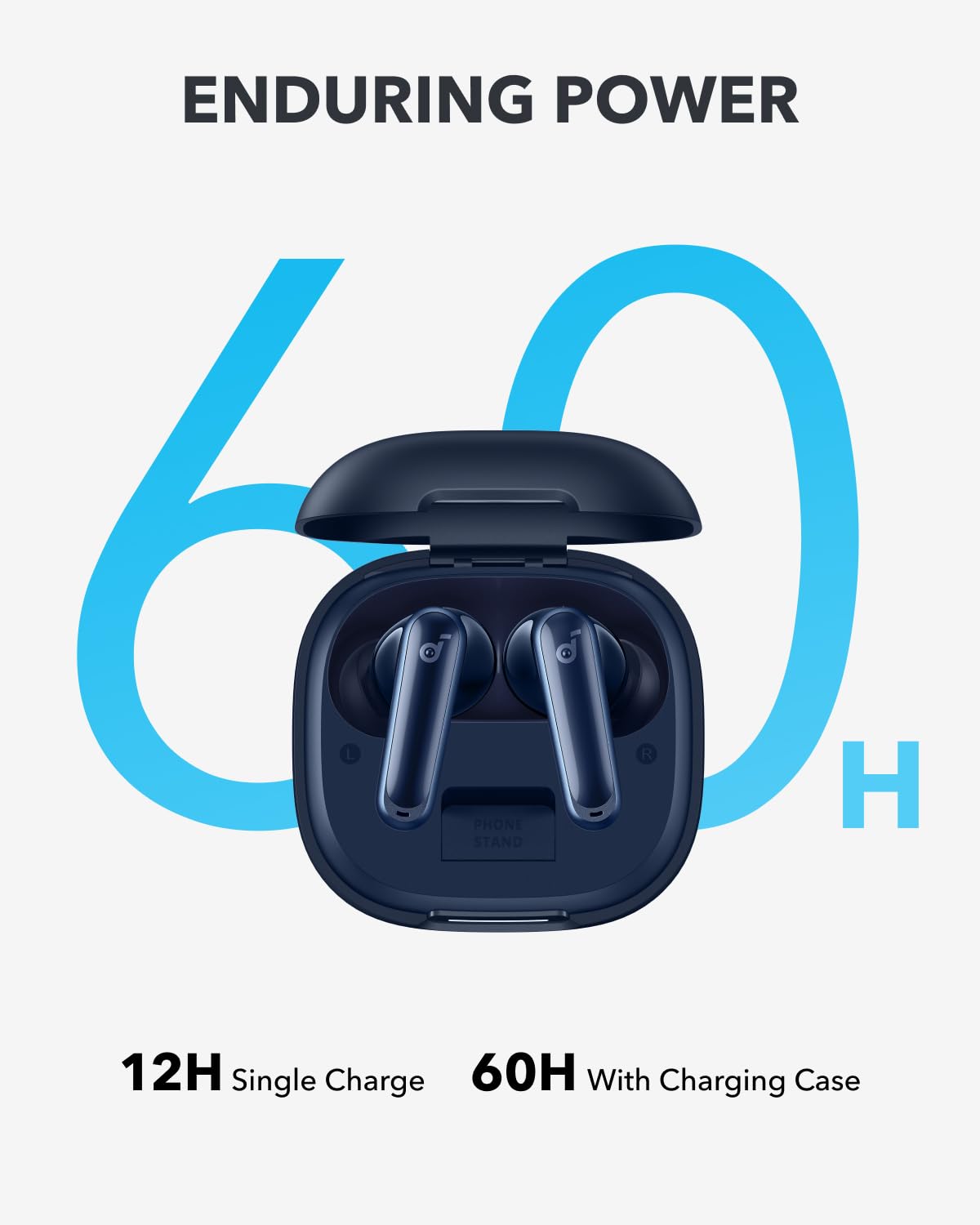 Soundcore P40i by Anker, Noise Cancelling Wireless Earbuds,Adaptive Noise Cancelling to Environments, Heavy Bass,60H Playtime, 2-in-1 Case and Phone