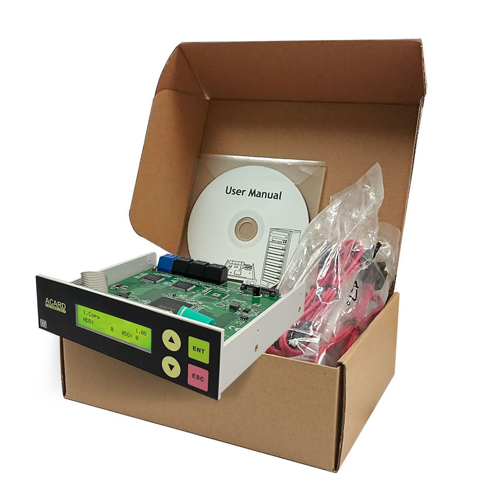 Acard 1 to 7 Controller for Blu-ray BD/DVD/CD Disc Copy Duplicator + SATA Cables