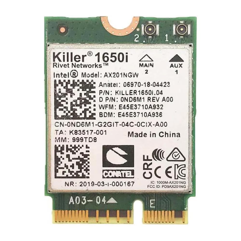 HighZer0 Electronics AX1650i Killer Series Upgraded WiFi 6 Adapter | Gaming WiFi Adapter | CNVio2 M.2 WiFi Card | 2.4 Gbps WiFi for PC | Bluetooth 5.2