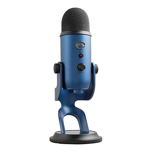 Logitech Creators Blue Yeti USB Microphone for PC, Mac, Gaming, Streaming, Podcasting, Studio and Computer Condenser Mic with Blue VO!CE Effects, 4
