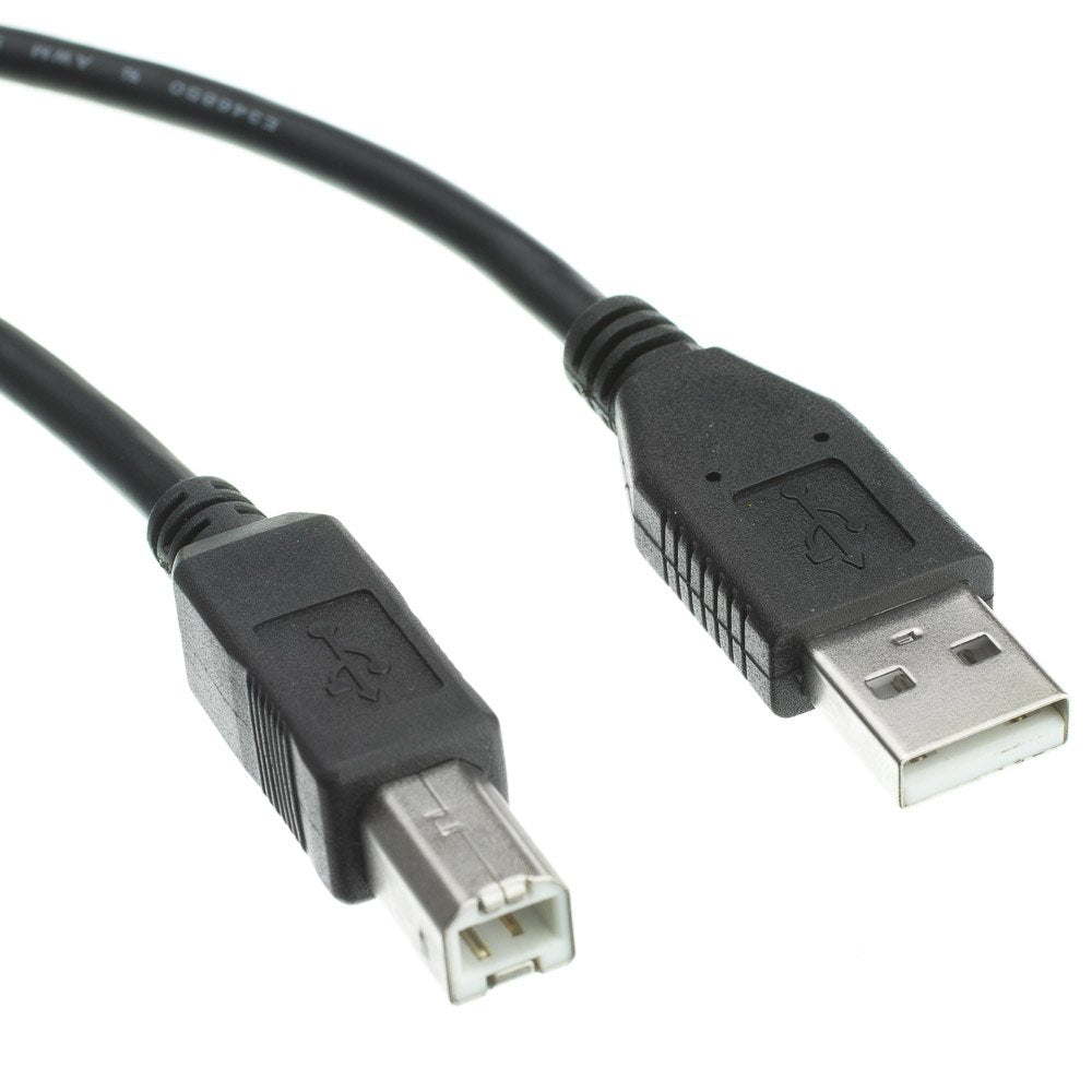 CableWholesale 15 feet USB 2.0 Printer/Device Cable, Black, Type A Male/Type B Male Plug, A Male to B Male High Speed USB Cable, USB 2.0 to Type B