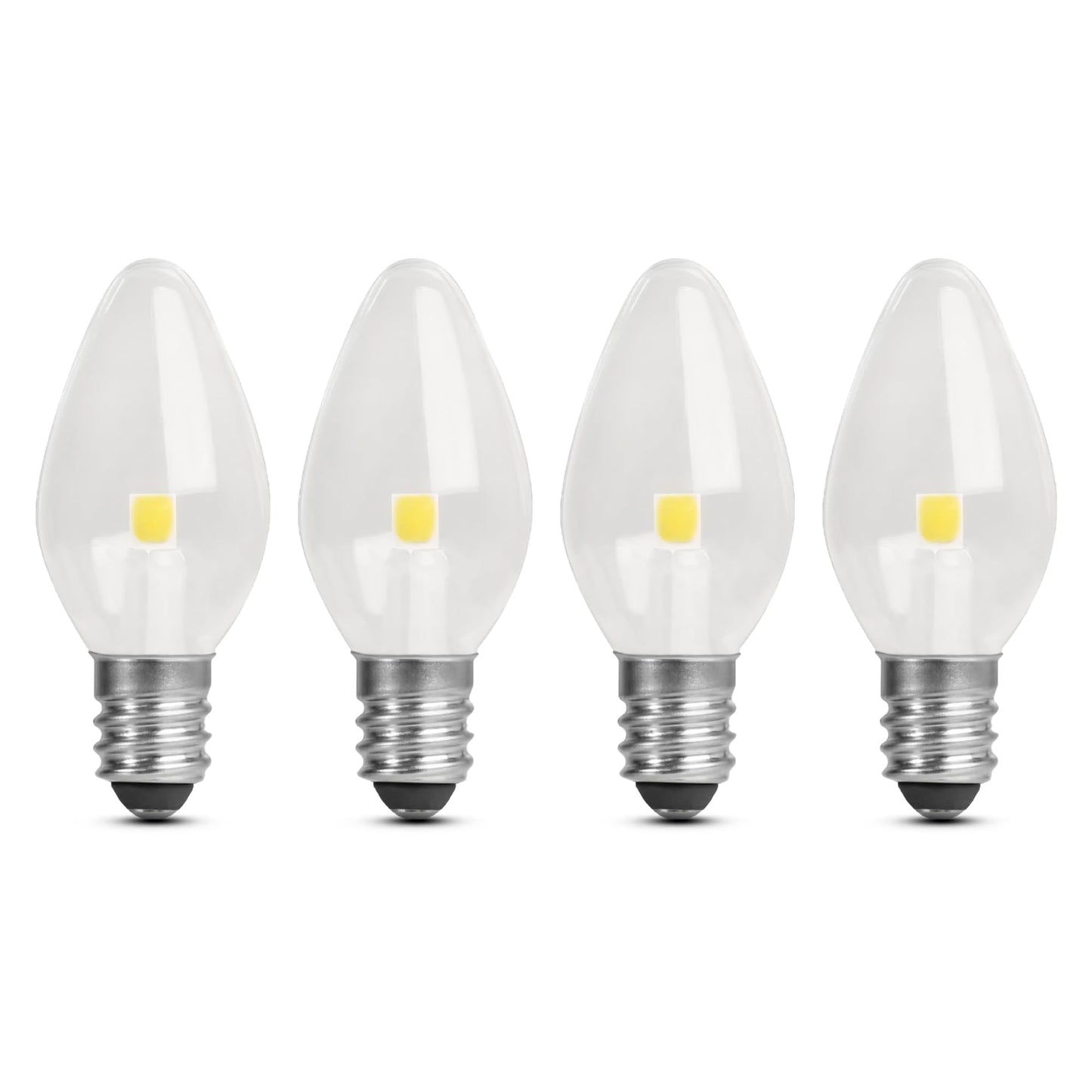 Feit Electric C7 LED Night Light Bulbs - 7W Eq 30 Lumens 5000K E12 Base - 4 Pack