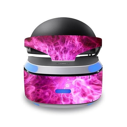 MightySkins Skin Compatible with Sony Playstation VR wrap Cover Sticker Skins Red Mystic Flames