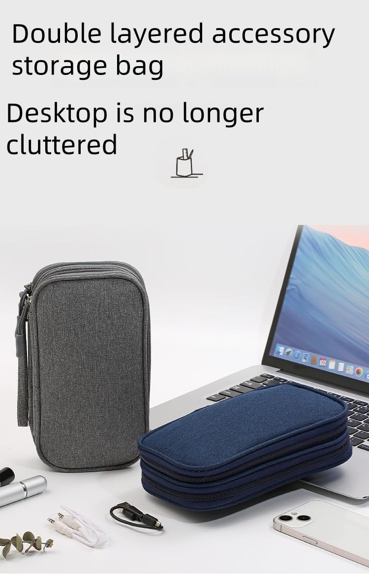 Electronic Organizer Travel Cable Accessories BagPouch Portable Waterproof Storage Bag Electronic Organizer Case for Cable, Mouse,USB Cable,Power