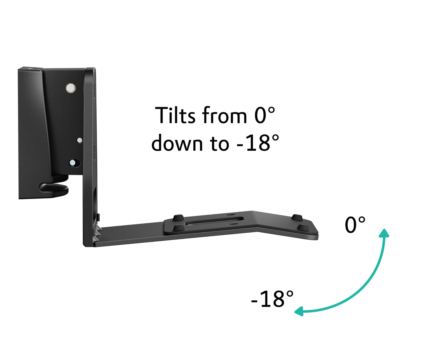 ynVISION.DESIGN Adjustable Wall Mount Compatible with Sonos ERA 300 Speaker - Black (1 Mount)