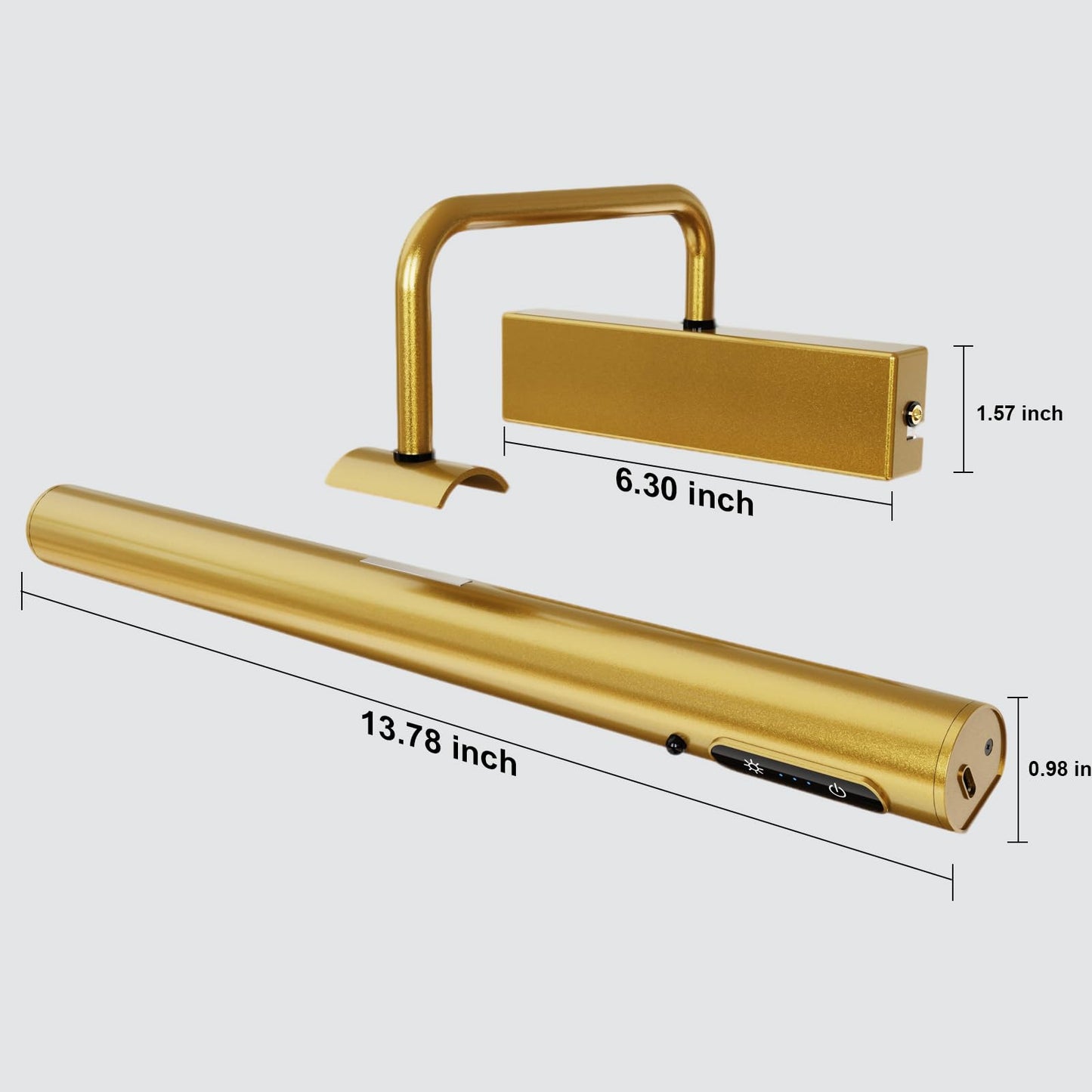 Picture Lights Wall Battery Operated, 14" 6000mAh Rechargeable Display Light with Remote/Rotatable/Dimmable/3CCT Magnetic Wireless Lamp